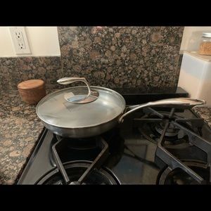 Tupperware Chef Series 9.5 frypan with lid stainless steel